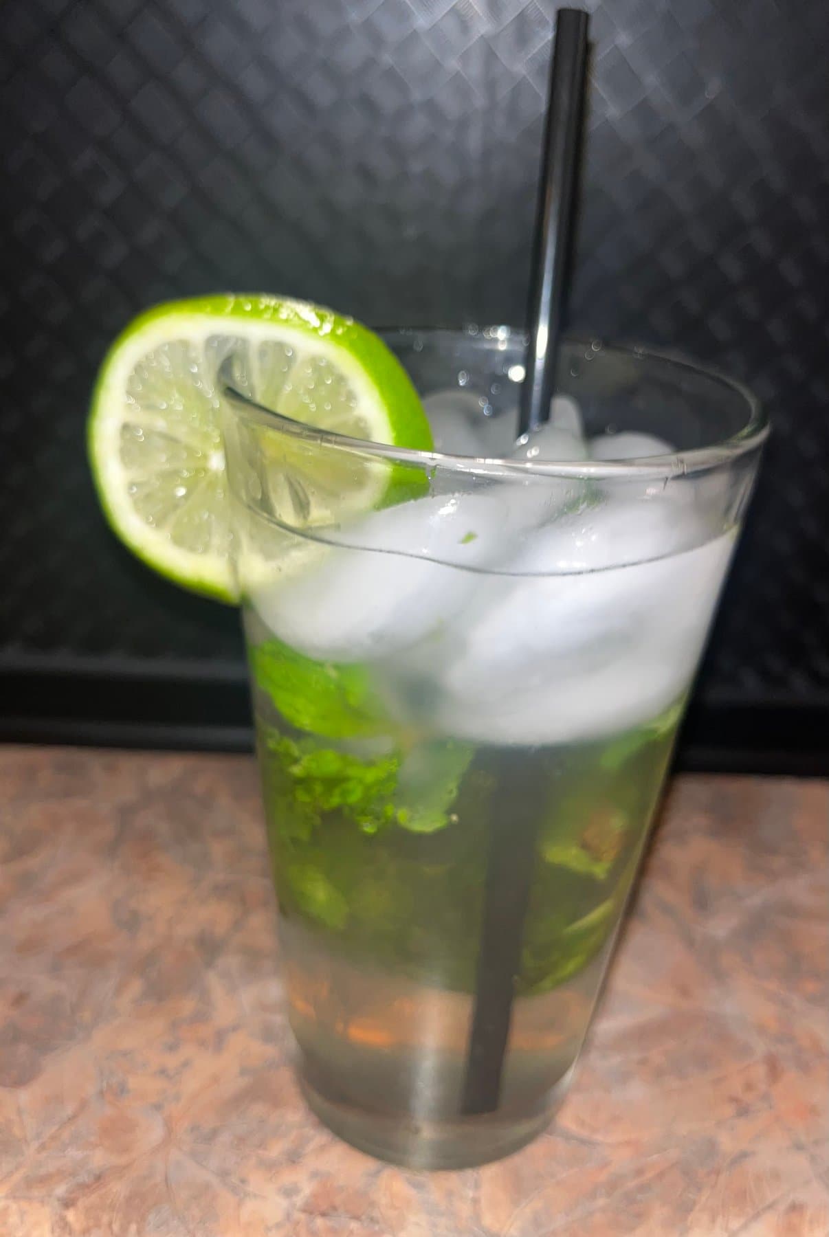 Medical No-jito mocktail with fresh mint and lime